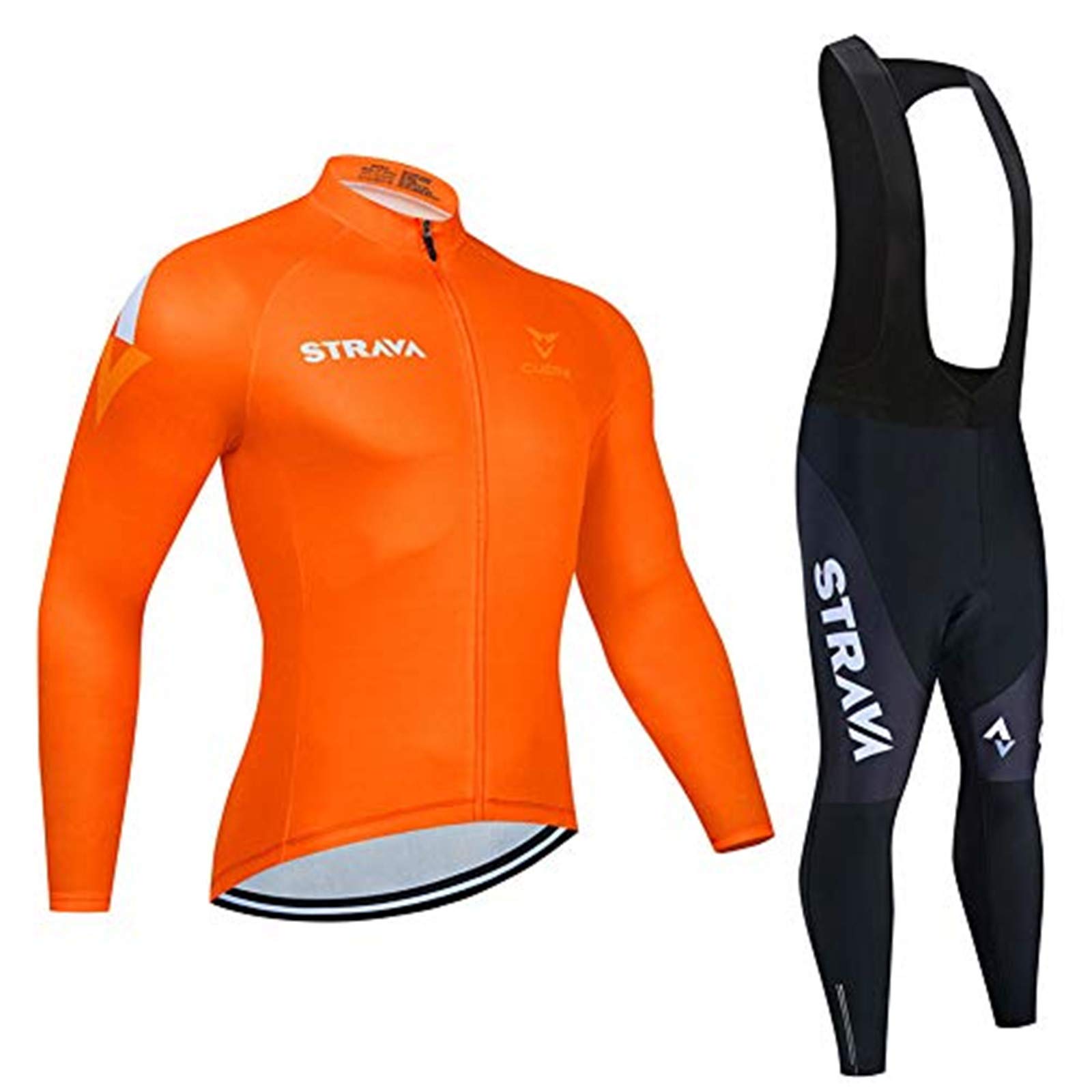 Męska koszulka kolarska, garnitur górskie górne części rowerowe szybkoschnące oddychająca koszulka rower górski MTB wyścigi rowerowe ubrania 5D żelowe wyściełane (pomarańczowy 1,3XL)