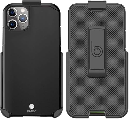 Miniatura 3 de BELTRON Funda con clip para cinturón para iPhone 11 Pro, funda híbrida delgada de protección de cuerpo completo resistente y funda de clip de