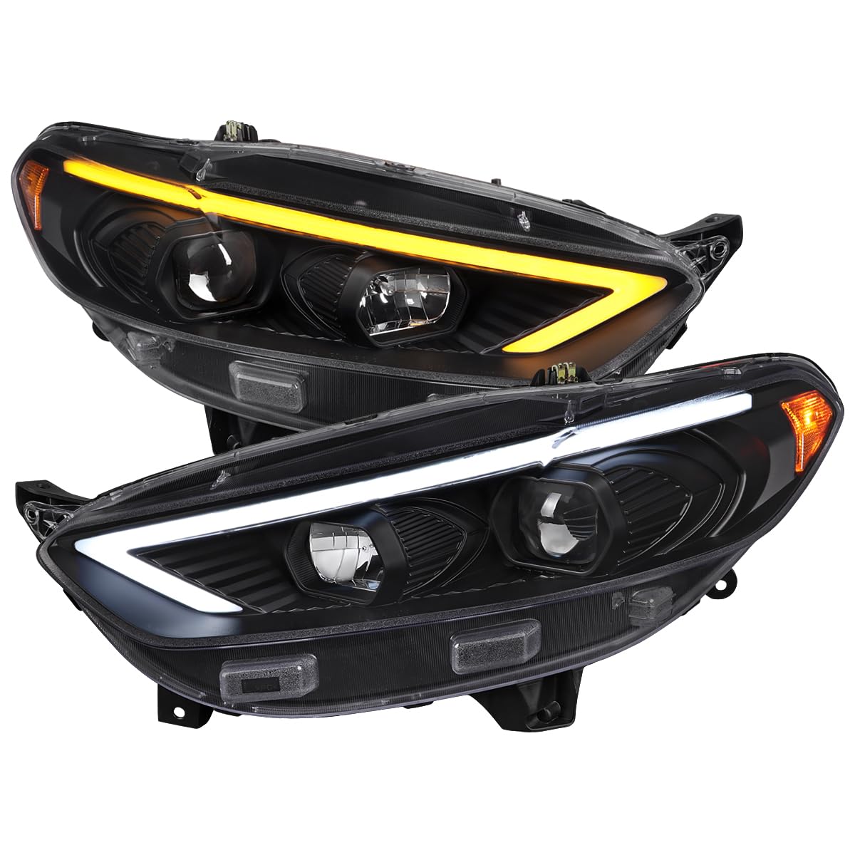 Amazon.com: SPEC-D TUNING Black Projector Headlights w/Sequential