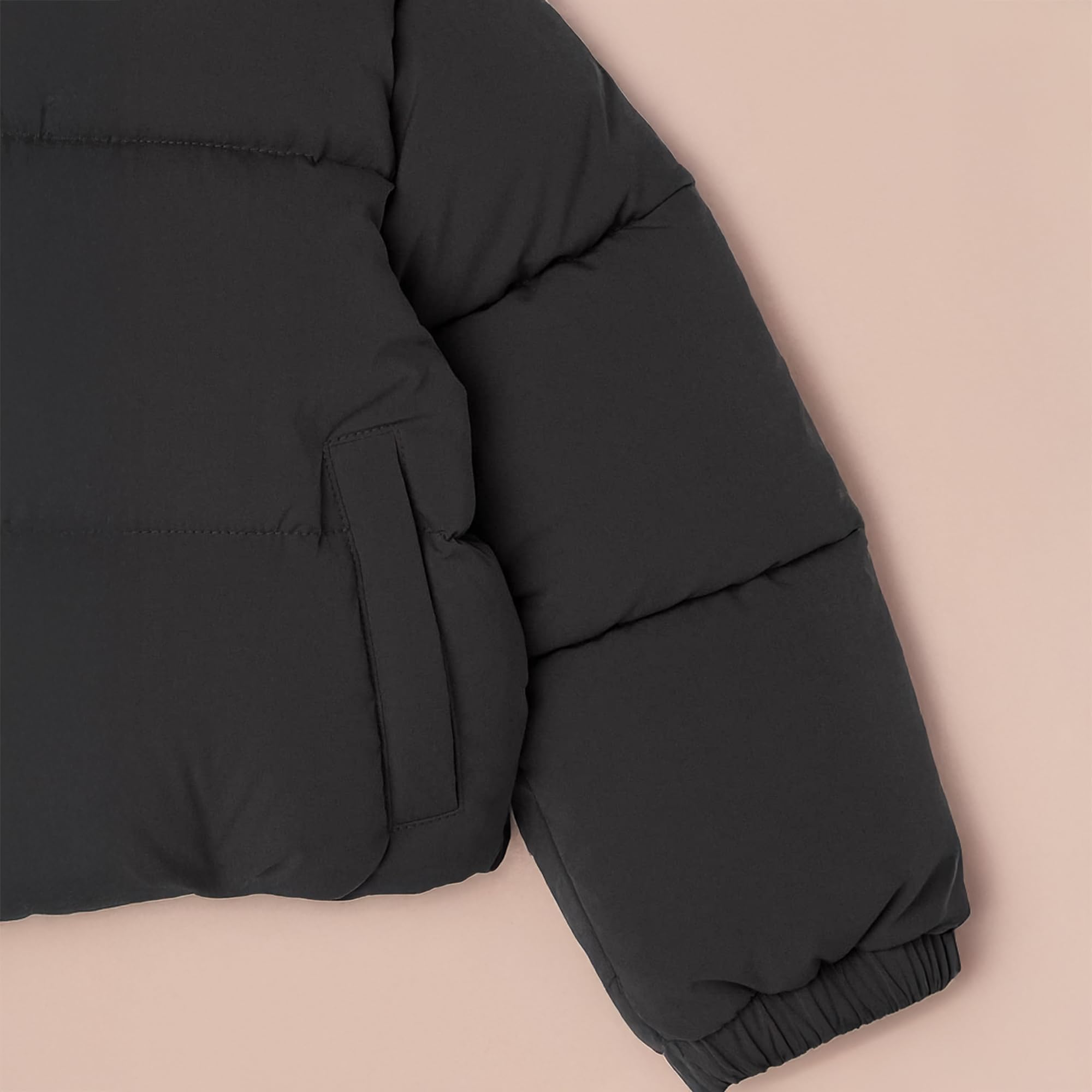 Amazon Essentials Niñas Chaqueta Acolchada y Recortada con Cremallera Completa (Acolchado Mate o Forro Polar)