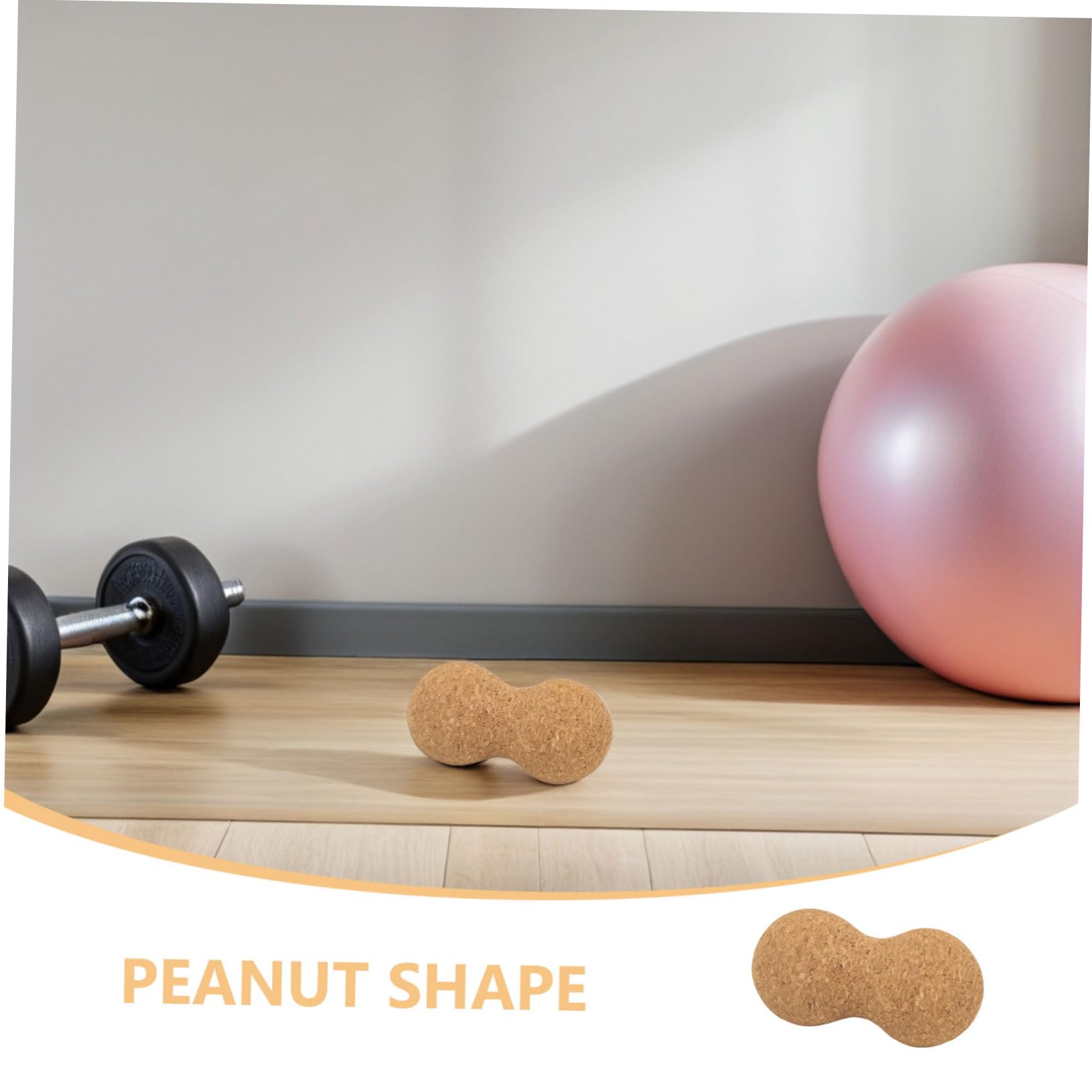 2piezas Bola de Fascia de Corcho para Masaje de Espalda Cuello y Pies Herramienta de Recuperación Muscular Bolas de Masaje de Yoga para Relajación de Profundo Unidades