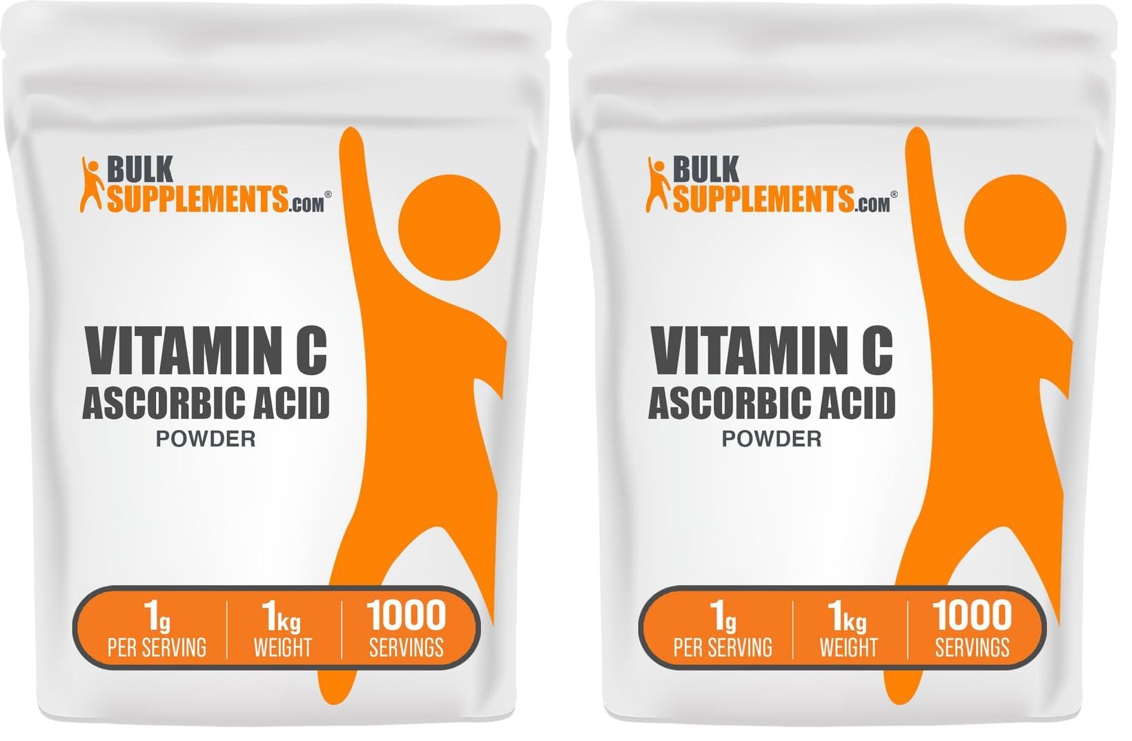 BulkSupplements.com Ascorbic Acid Powder - Vitamin C Supplement, for Immune Support - Ascorbic Acid Food Grade, Gluten Free, 1g per Serving, 1kg (2.2 lbs) (Pack of 2) 35.27 Ounce (Pack of 2)
