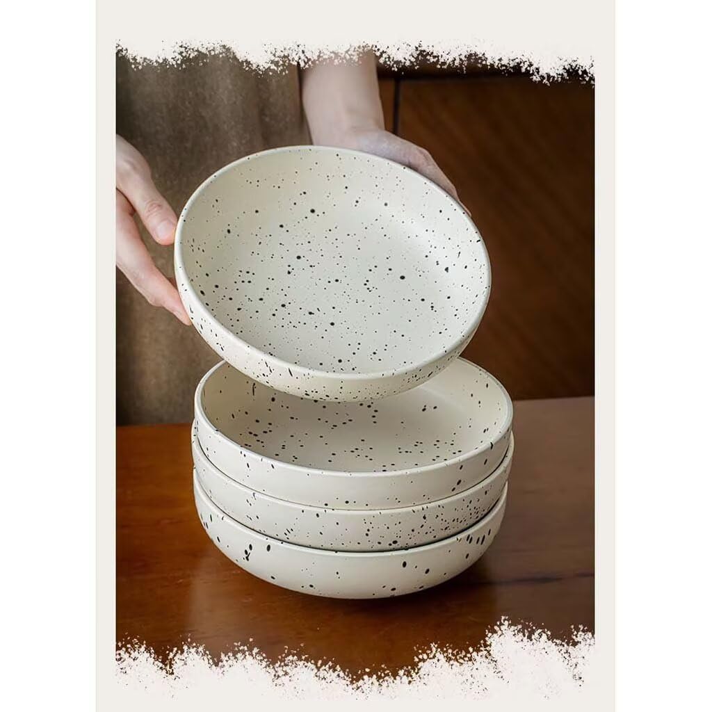 20 cm matowa glazura Ceic salaterka, pogrubiony talerz obiadowy do serwowania, Ele T i Slish Kitchen Dish