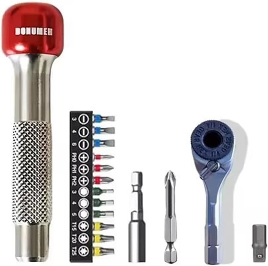 Hexagon ratchet wrench tail 6.35mm repair mini screwdriver automatic two-way tool(DMT-008)