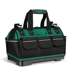 Kit de Ferramentas para Eletricista com Bolsa de Lona Engrossa, Multifuncional Portátil para Manutenção e Carpintaria (18Pol+Alças)