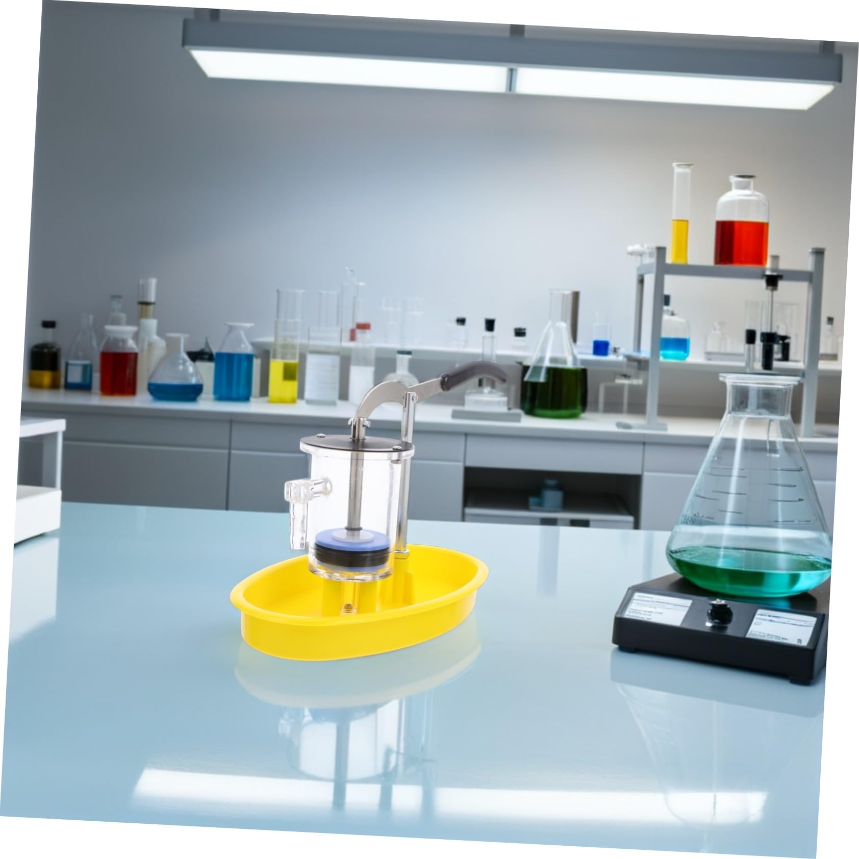 Abaodam Pompa Manuale per Esperimenti Scientifici in Acciaio Inossidabile e Plastica, Simulazione Realistica e Creatività per Attività Stem in Aula
