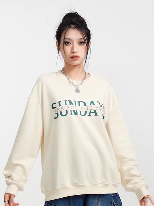 ESIKAH Funny 'Sundays Are For The Birds' Women's Sweatshirt - Retro Graphic Crewneck Pullover