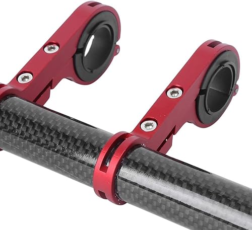 Miniatura 7 de BORDSTRACT Extensor de manillar doble para bicicleta, estante de extensión de manillar de aleación de aluminio, soporte de luz de mesa de código de