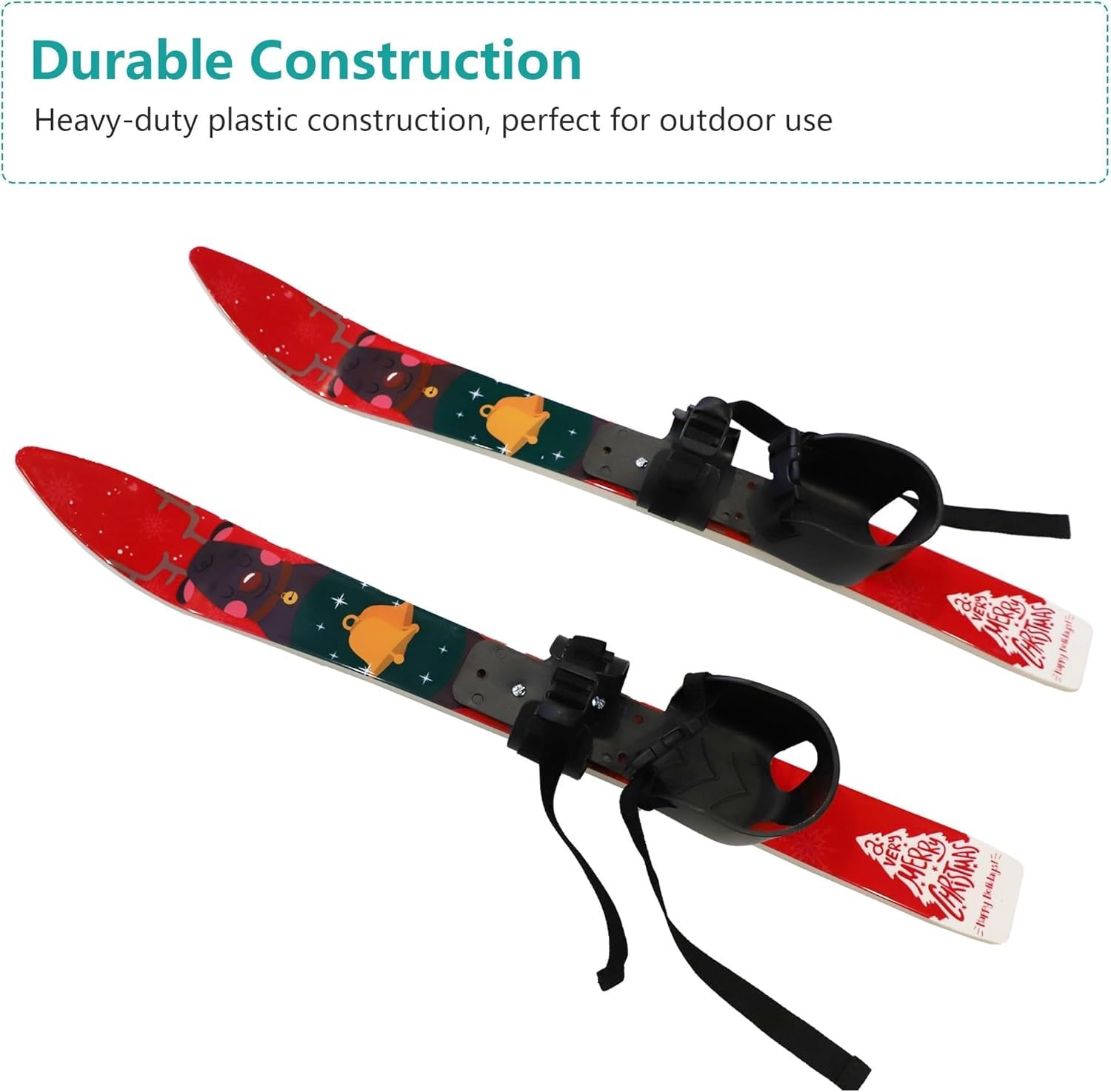 Anfänger-Schneeski for Kinder, Skibretter mit geringem Widerstand for Kinder unter 4 Jahren, leichte, robuste und sichere Skiausrüstung for Kinder