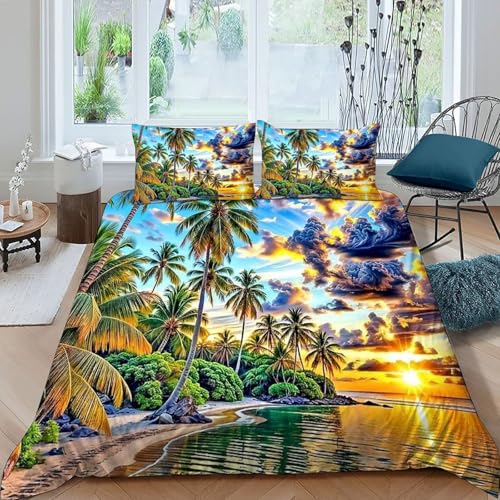 Parure de lit 3 pièces microfibre sans repassage pour lit king size - 3