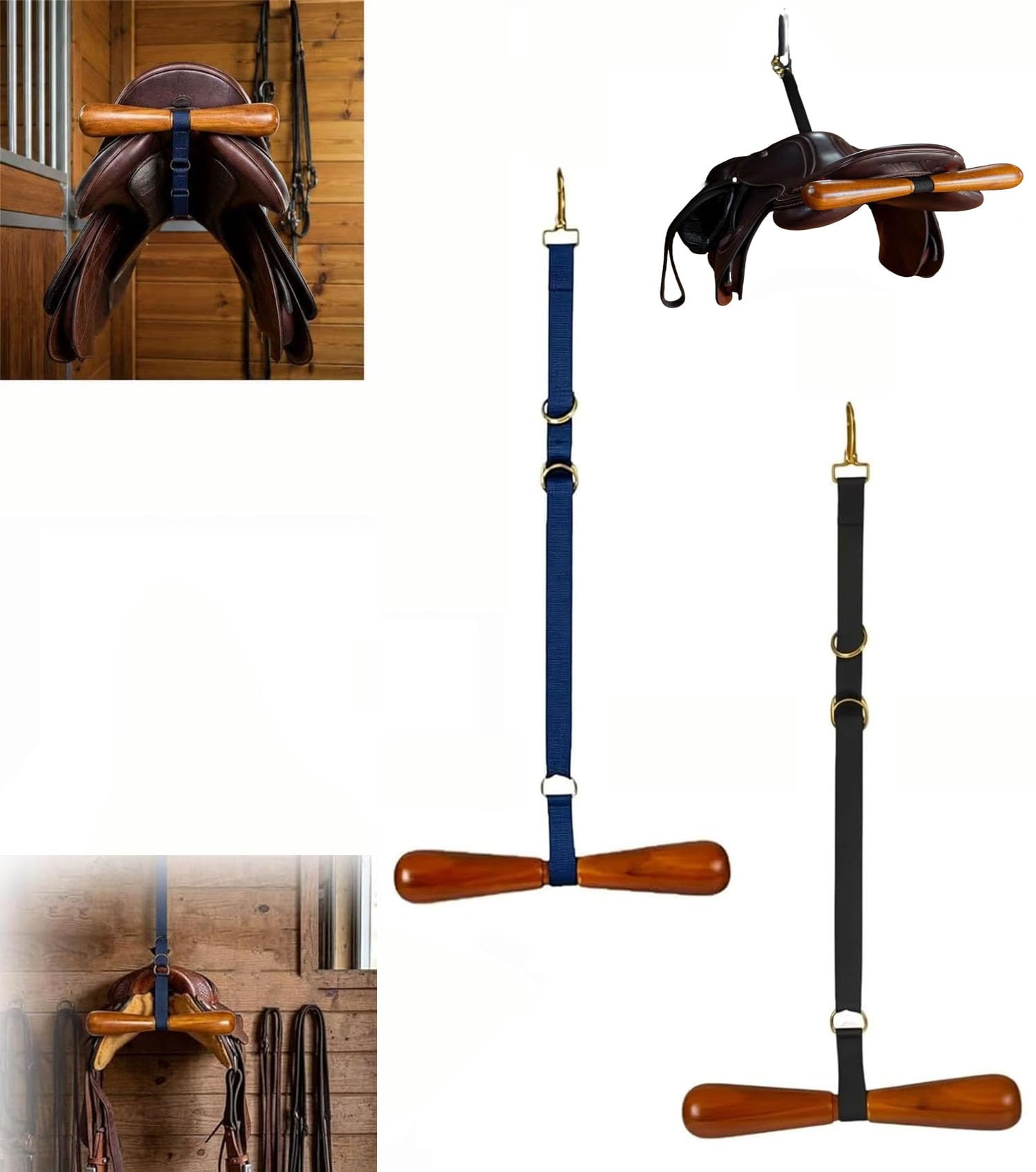 Figskey Saddle-Shaped T-Shaped Hanger,T Shape Hanging Strap,Adjustable Saddle Hanger,Portable Hanging Saddle Rack with Adjustable Strap,Storage Organization (Mixed)
