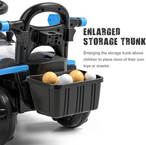 Miniatura 5 de Excavadora de juguete para niños 6v, juguete eléctrico de excavación con Bluetooth, casco, caja de reserva trasera paseo en juguete