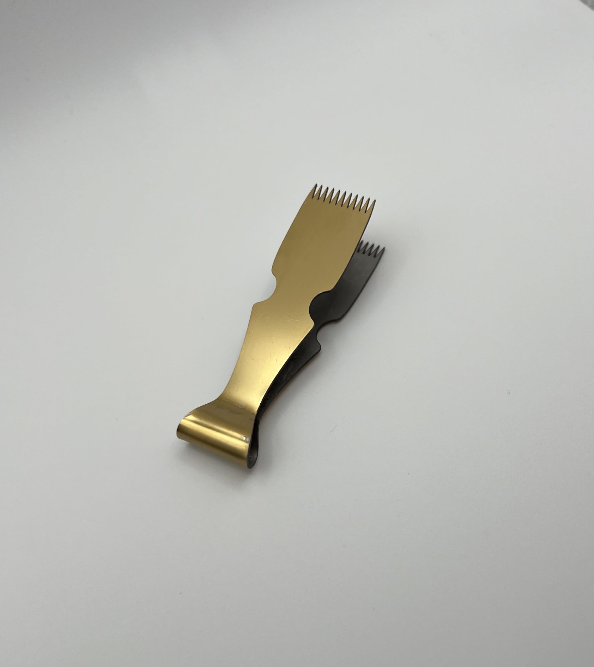 Professional Maqqash| Manqat | Manqash | Maamoul | Pastry Tongs | Dough Scraper Press | Baking Crimper Tool for Decorating and Sealing Shakarbura, Maamul, and Pie Crusts | (9 Precise Teeth)