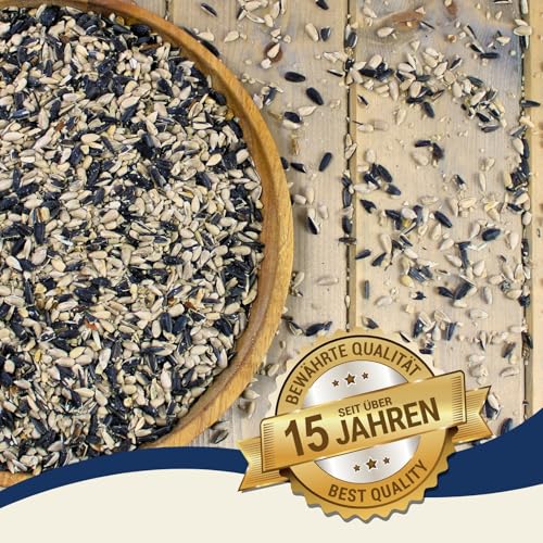 Lyra Pet® 25 kg Sonnenblumenkerne Mix | Geschälte & ungeschälte Kerne | Fettreiches Vogelfutter für Wildvögel | Nährstoffreiches Wildvogelfutter | Energiespendendes Streufutter für Vögel