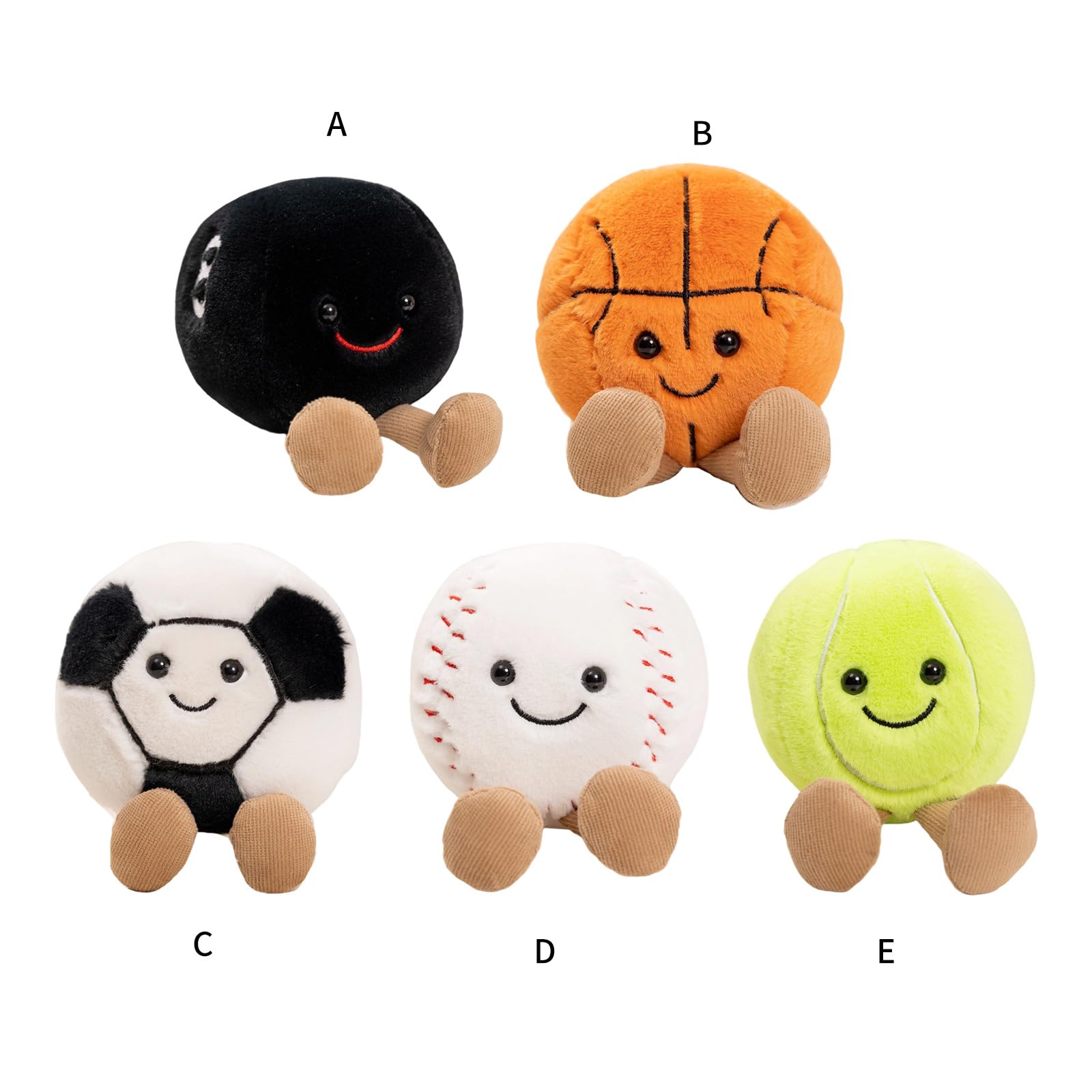 GMBYLBY Adorable Sports Plush Toy Soft Stuffed Balls for Kids Room Decors Gifts for Kids Teenagers Multiple Sport Stuffed Animals - Image 5