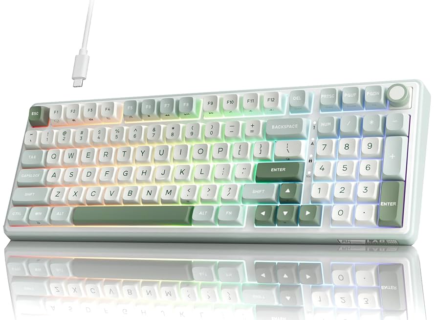 RK R98Pro メカニカルキーボード Amazon.com: RK ROYAL KLUDGE R98 Pro Creamy Mechanical