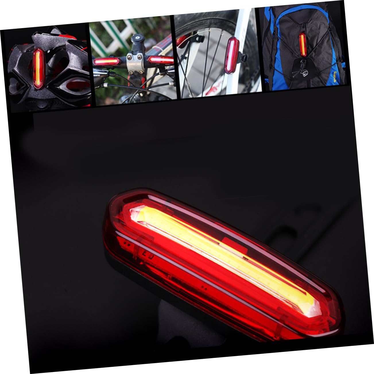 UKCOCO 3 Luces Traseras LED Para Bicicleta Resistentes Al Agua De Seguridad Color Rojo