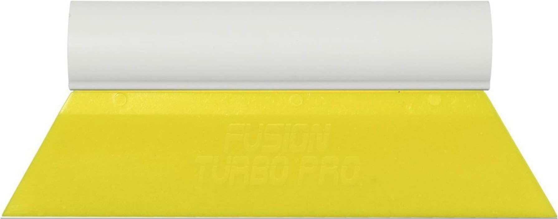 5 1/2" Yellow Fusion Turbo Squeegee with Small White Handle