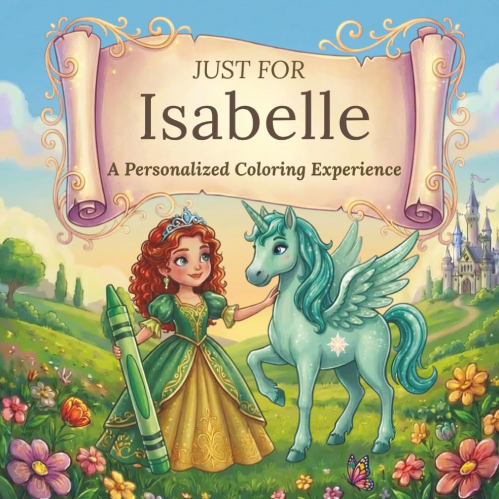 Just for Isabelle: A Personalized Coloring Experience: 50 total coloring pages | 28 coloring pages featuring Isabelle's name | 22 coloring pages themed for girls (Personalized Coloring Book Series)