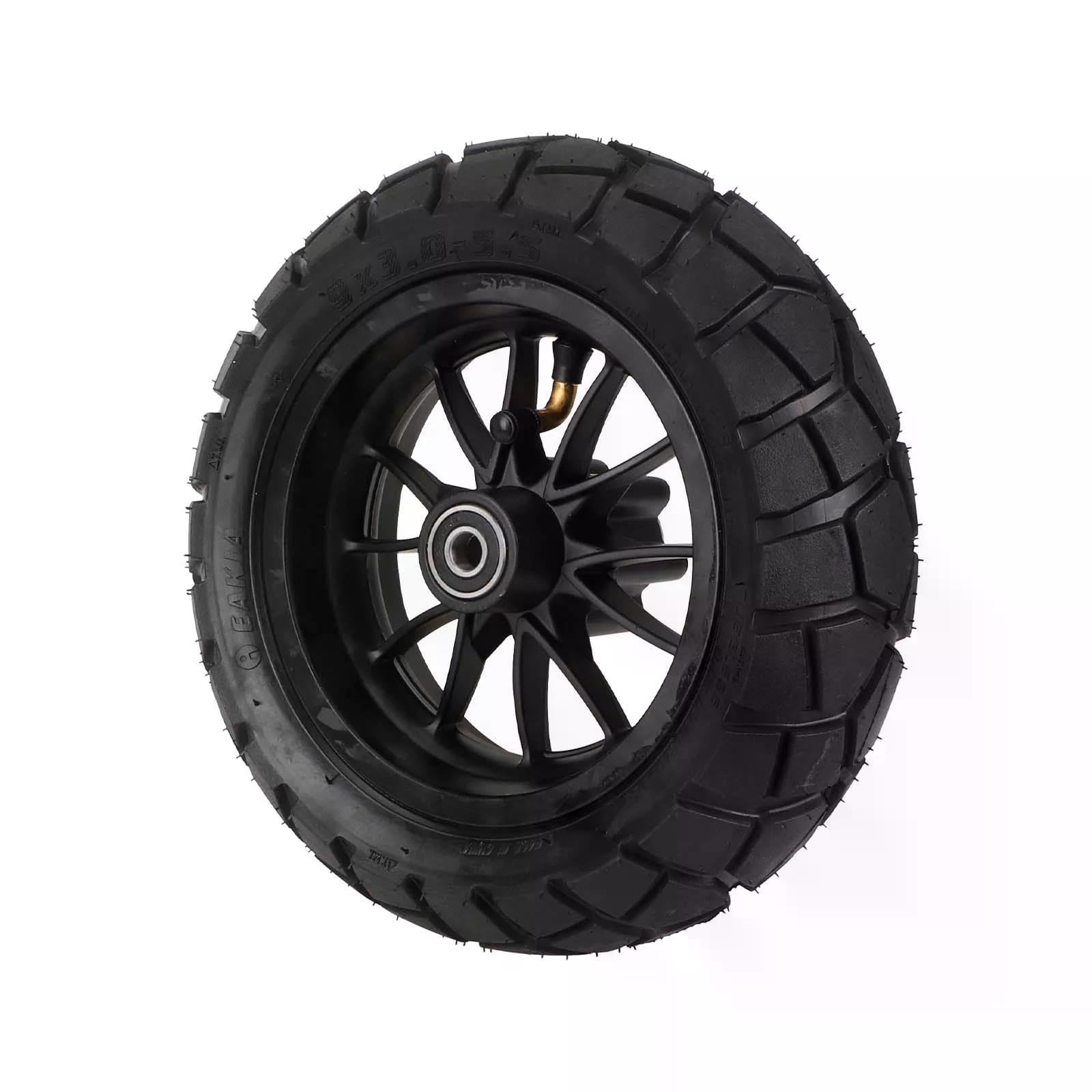 Rueda Delantera para Kukirin G2 Pro Patinete Eléctrico, 9x3,0-5,5 Repuesto de Neumático de Vacío, Antideflagrante, Antideslizante, 9x3.0-5.5 Kukirin G2 Pro Ruedas + Neumáticos sin Cámara