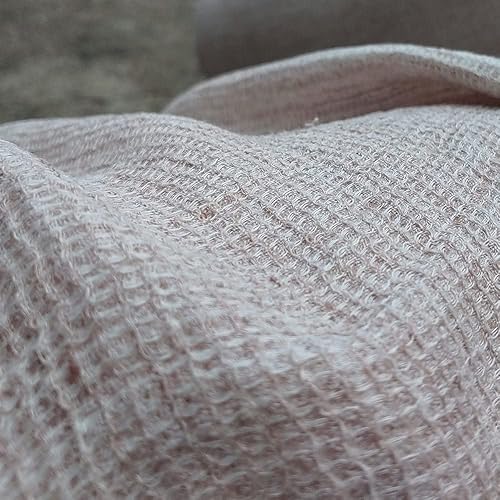 Miniatura 3 de Tela de tweed de lino azul oscuro  Material de tejido texturizado, perfecto para manualidades y decoración del hogar