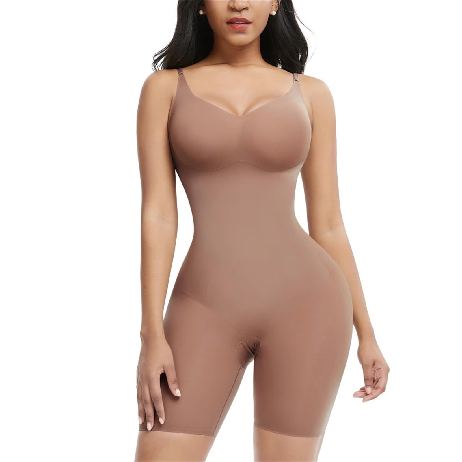 Body Modellante Senza Cuciture Body Modellante Donna Allenatore in Vita Dimagrante Shapewear Push Up Butt Lifter(Beige,3XL)