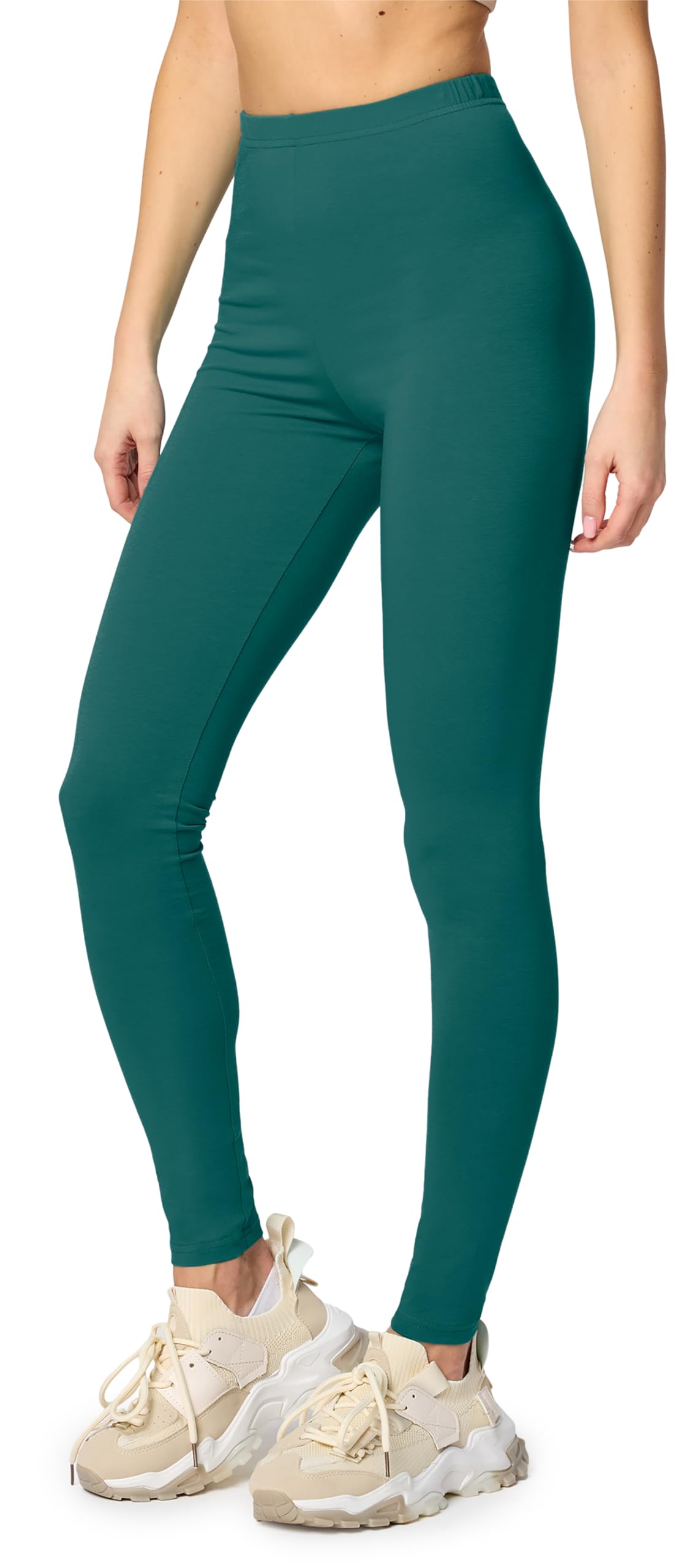 Merry Style Damen Leggings Baumwolle für das ganze Jahr Bequeme Leggings Blickdicht Damen Ideal für Yoga Sport Gym und Freizeit MS10-198