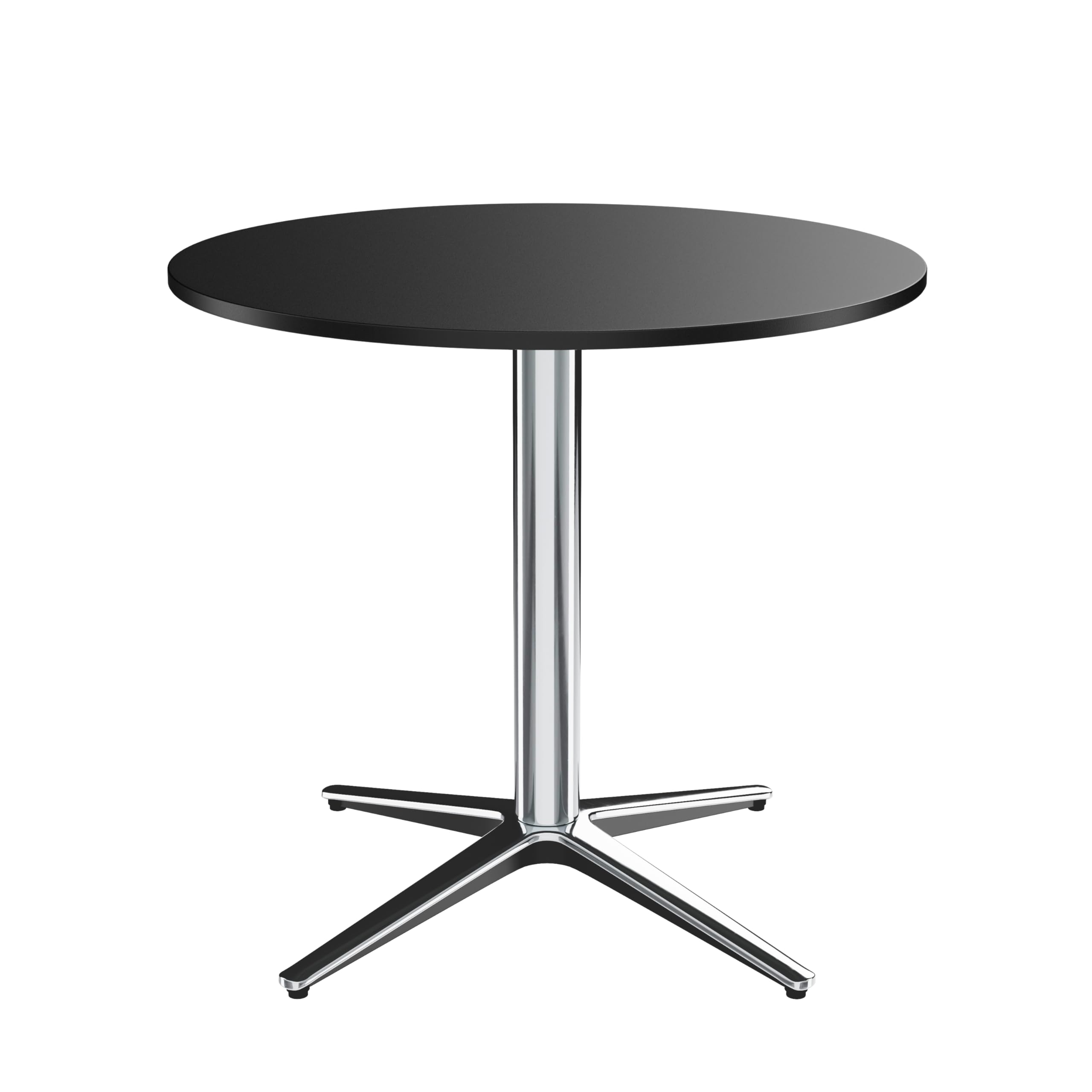 PHI VILLA 30" Outdoor Metal Round Bistro Table w/Pedestal Base