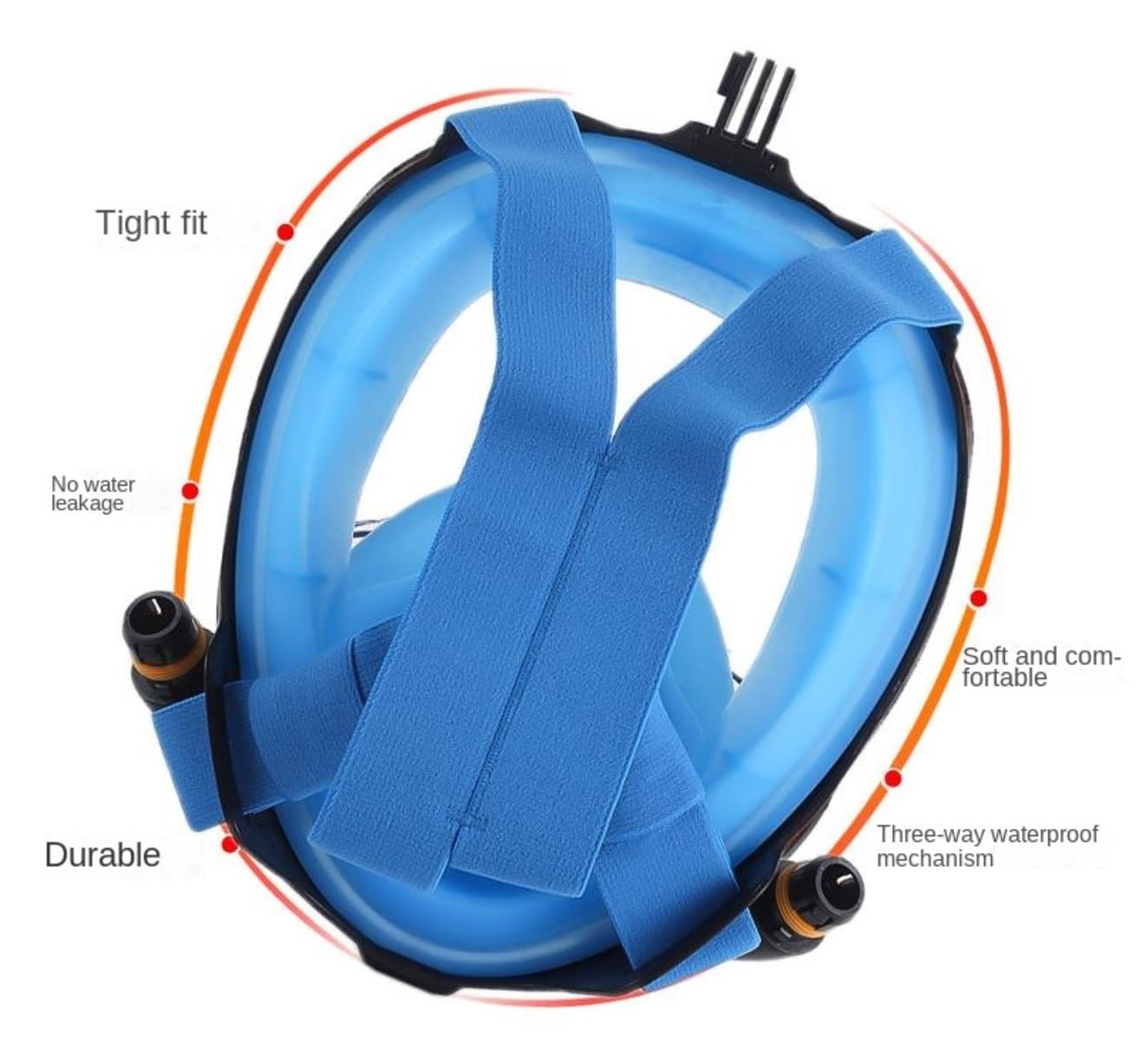 Maschera da Sub Snorkel Set 180° Panoramic Diving Snorkeling Maschera Da Nuoto Con Fotocamera Moun Sub Snorkeling & Apnea