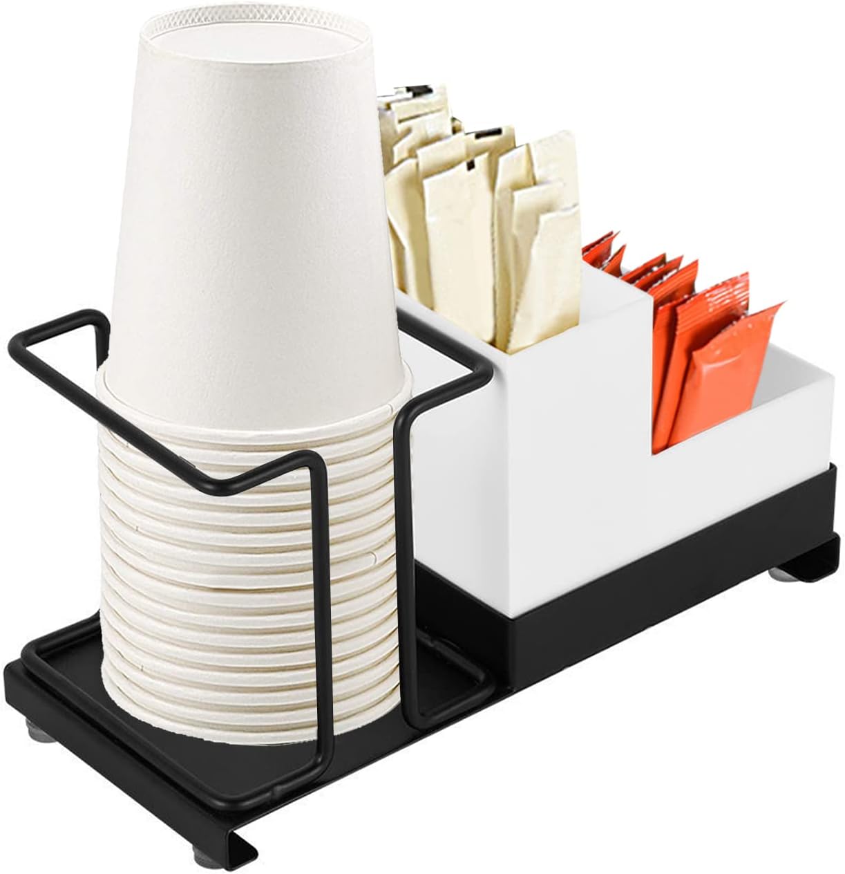 HYLOOD Coffee Station Organizer Paper Coffee Cup Organizer Dispenser Kitchenware Paper Cup Dispenser Coffee Bar Bin Box for Milk Tea Shop Restaurant Accessories