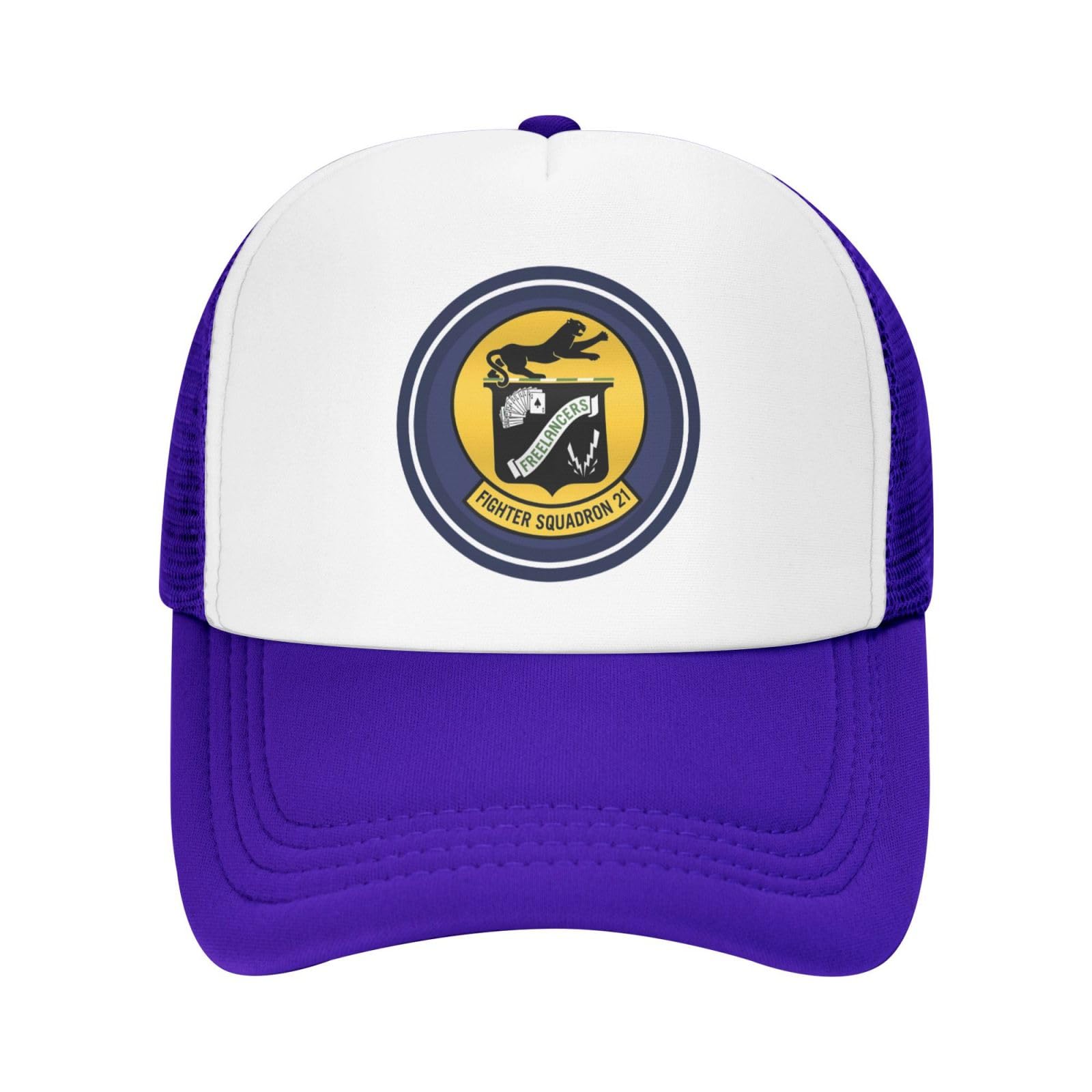 KEAAN Vf 21 Freelancers Trucker Hat Summer Mesh Cap with Adjustable Snapback Strap Unisex Purple