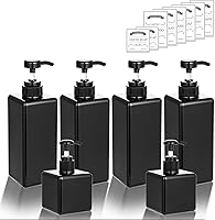 Vista 23 de 12 Pack Shampoo and Conditioner Dispenser Bottles, 8 Pack 22 Oz and 4 Pack 8 Oz Refillable Square Plastic Pump Bottles, Shower Soap Dispenser for