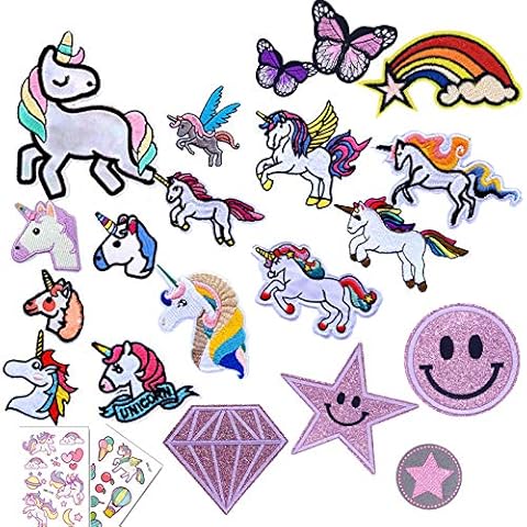 20 piezas de parches termoadhesivos mixtos para planchar y coser Cover