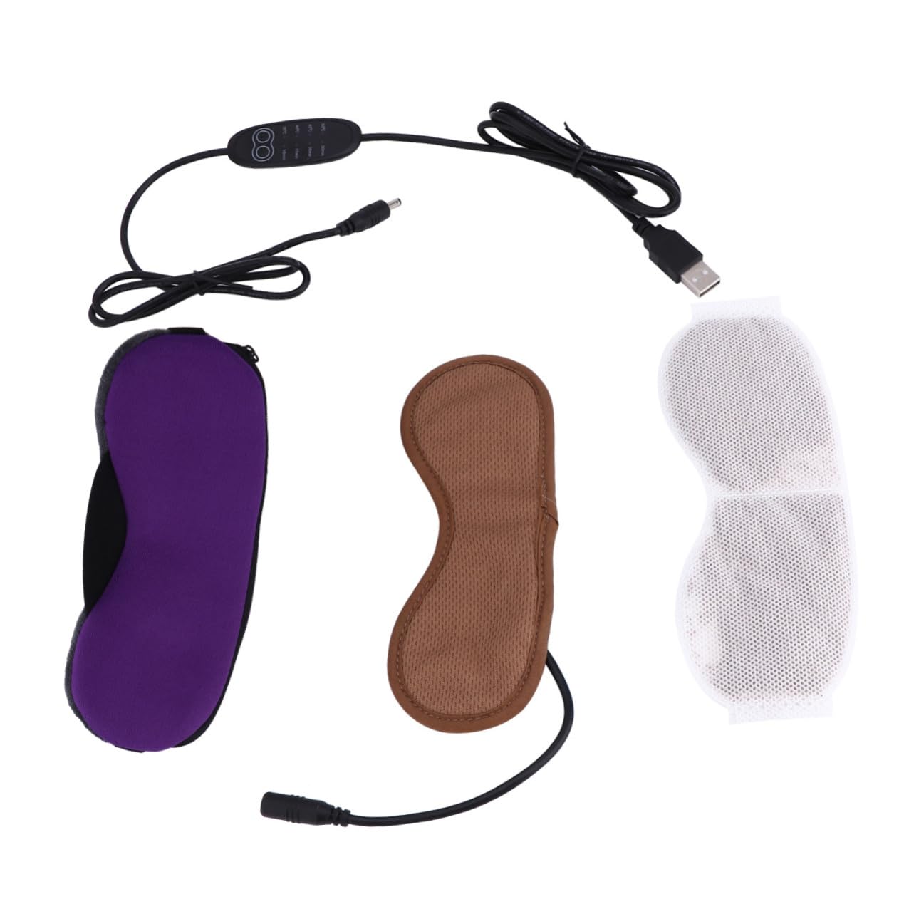 Masque de sommeil chauffant USB pour apaiser vos yeux fatigués - 8