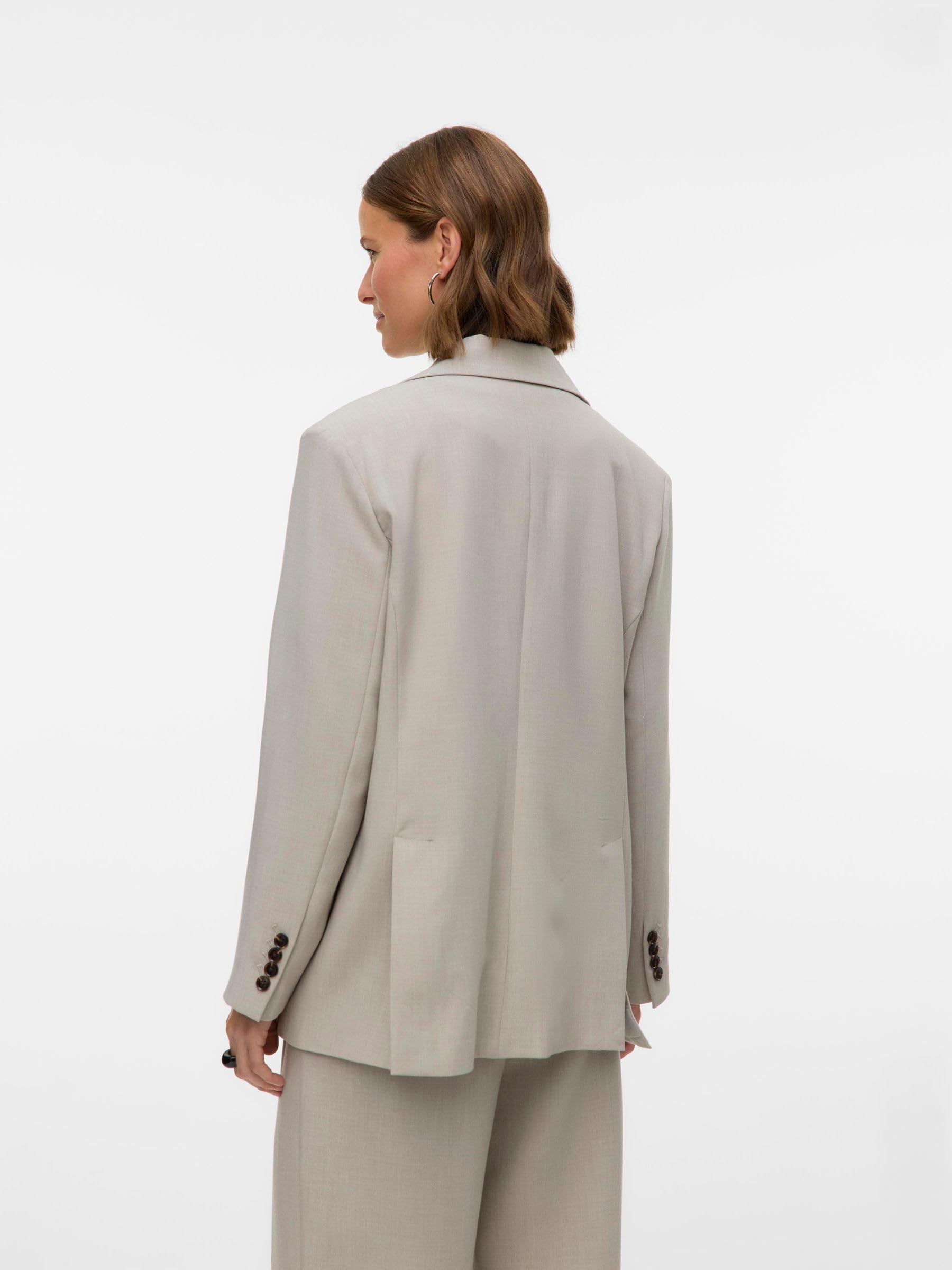 VERO MODA Damska marynarka Vmmichell Ls Oversized, srebrna norka, 16, Srebrna norka, 42