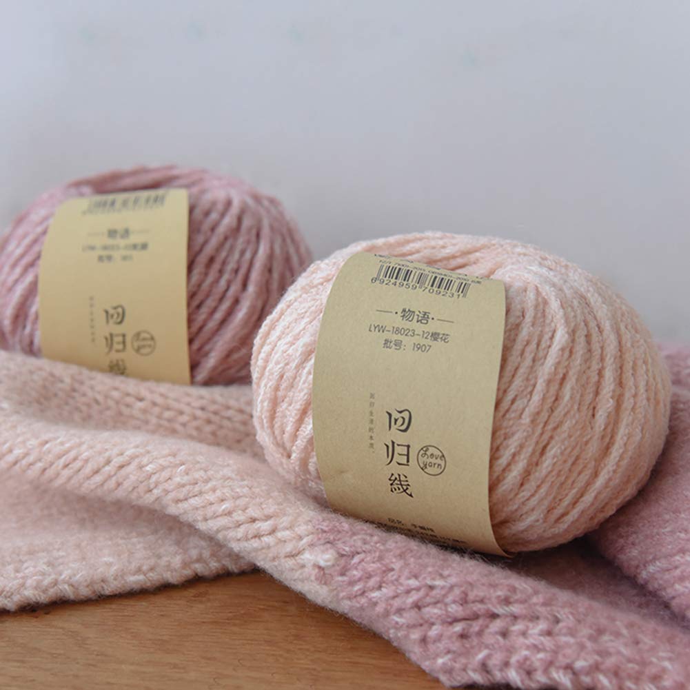 300G Gruesa Lana Merino Hilados de algodón, Bolas de 4 Colores Disponibles, Capa del suéter del mantón Sombrero, Suave y cálido,04