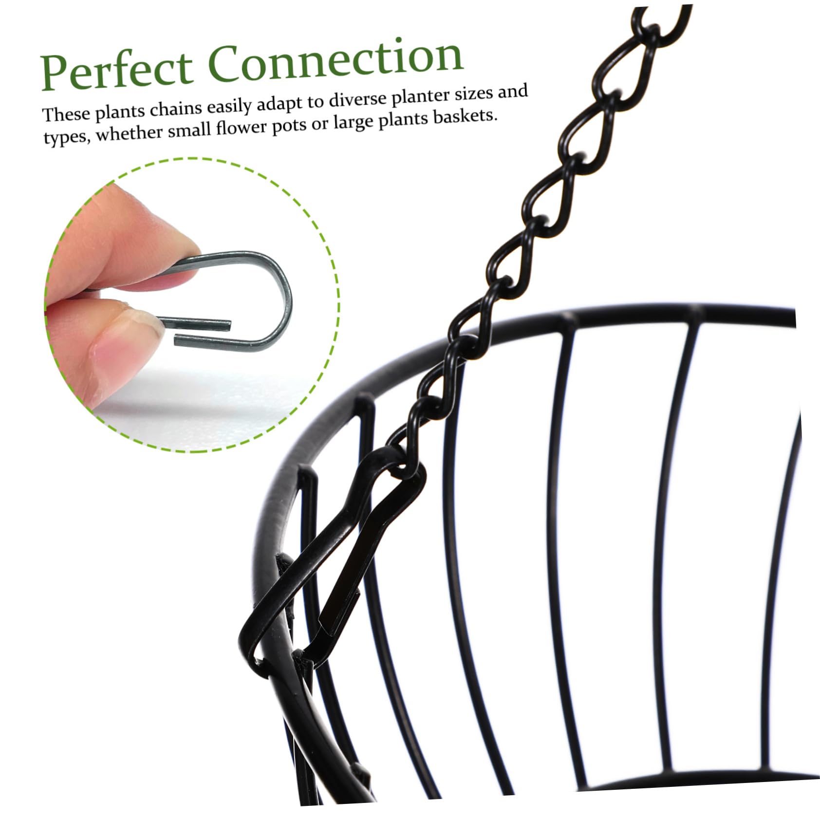 Abaodam 5 Ensembles Chaîne De Suspension Pour Pot De Fleurs Crochets Pour Plantes Suspendues Extenseur Pot De Fleurs Suspendu Chaînes De Suspension Pour s De Le Fer 5 Pièces * 5