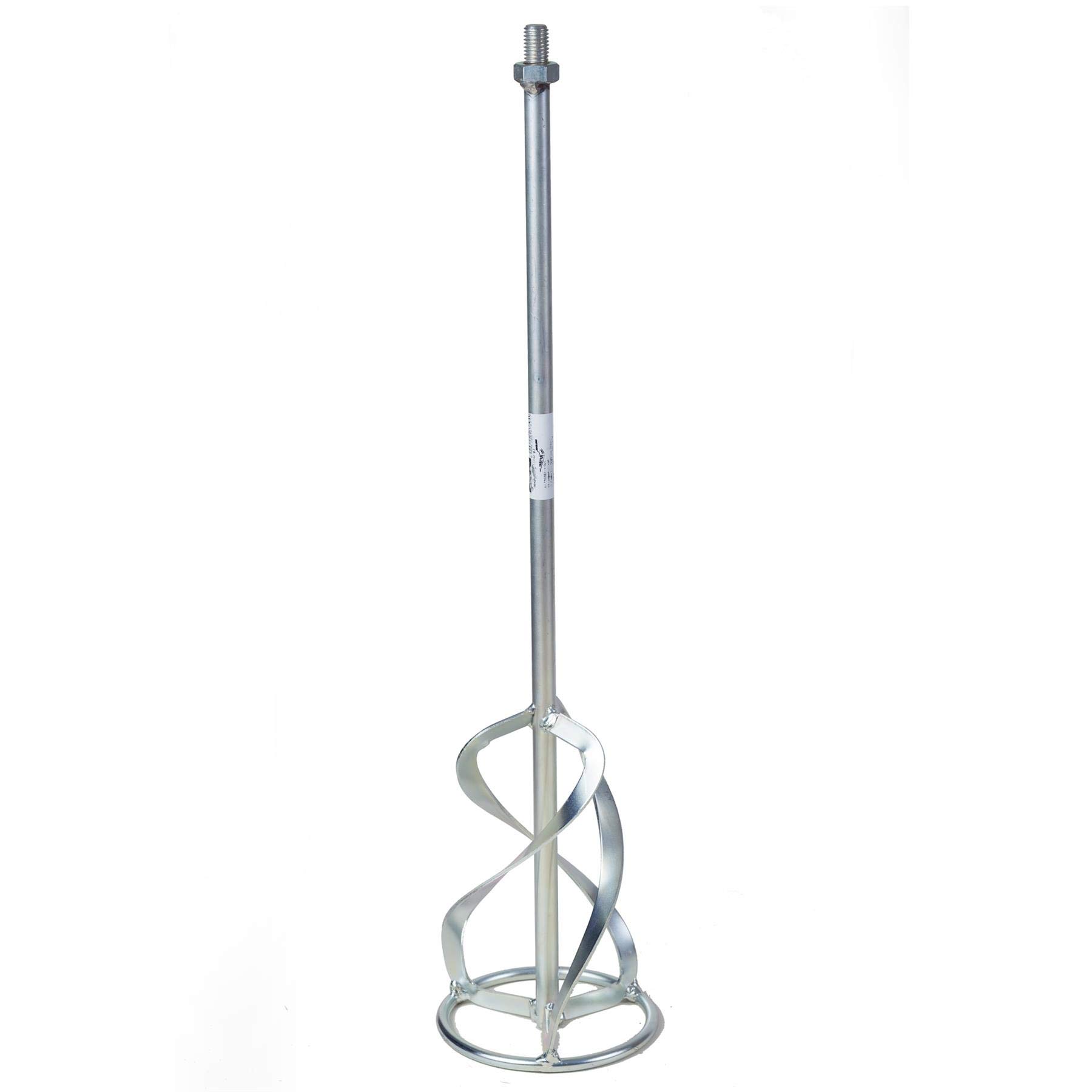 Toolty Multi-Colour Profesional Mixing Paddle - M14 Thread - Galvanized Mixer, Whisk, Stirrer - Positive 3-Blade - For Plaster, Gypsum, Adheives, Concrete, Cement, Glue, Paint, Diy (135 X 750 M14)