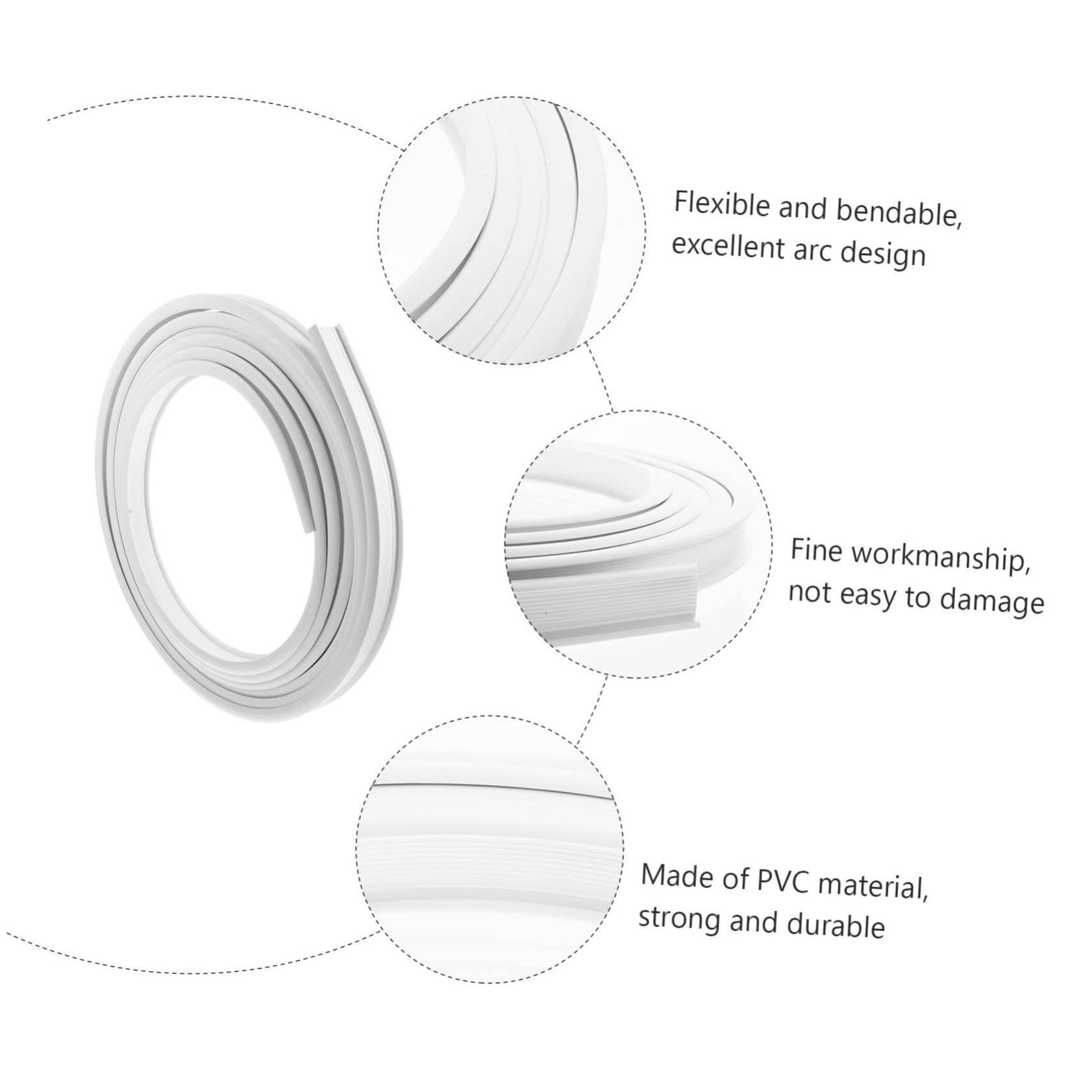 PRETYZOOM 1 set Flexible Ceiling Curtain Track Silent Curtain Track Curved Mounting for Windows Easy Installation for Long Term Use