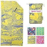 4Monster Microfiber Beach Towel Quick Dry,Super Absorbent Lightweight Towel for Swimmers, Sand Free Towel, Beach Towels for Pool, Swim, Water Sports