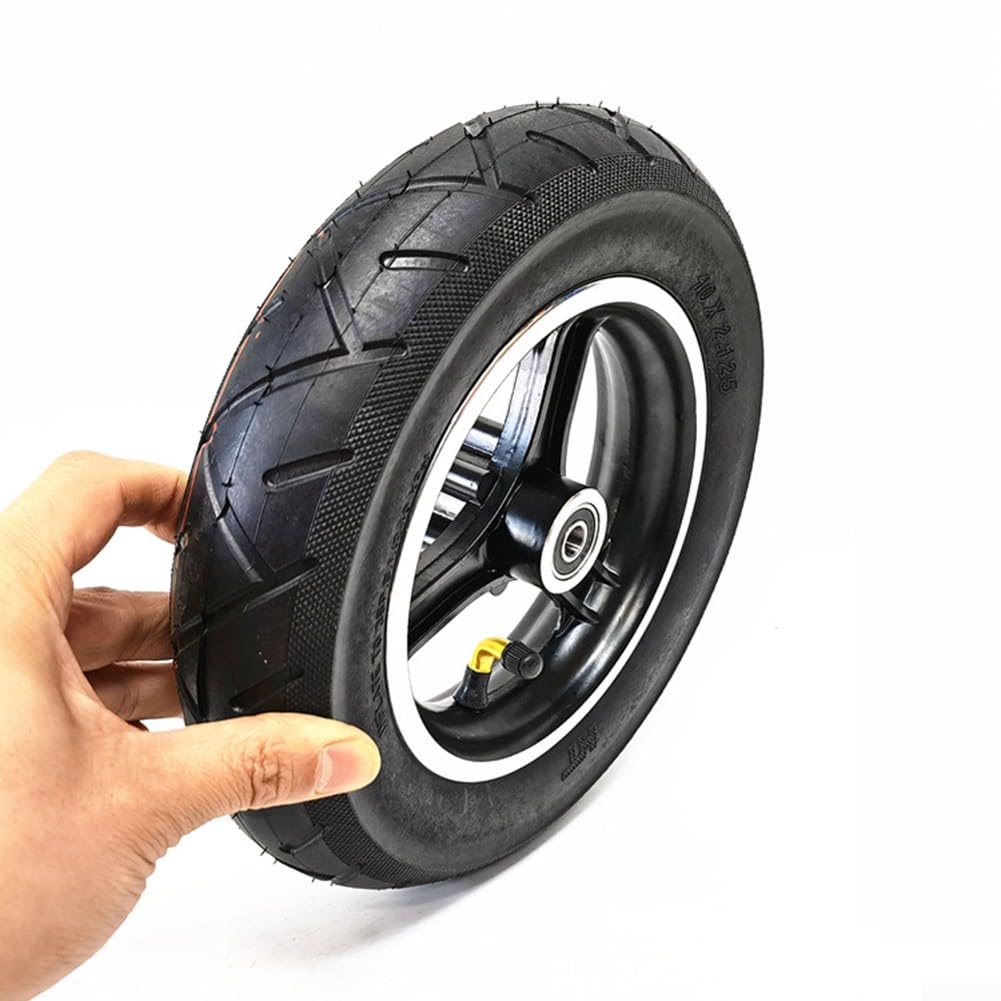 Pneus pour Trottinette électrique, Pneu tubeless 10 Pouces 10 x 2,125, pour Tout-Terrain, avec Disque de Frein de 140 mm, 1 020-1 150 g