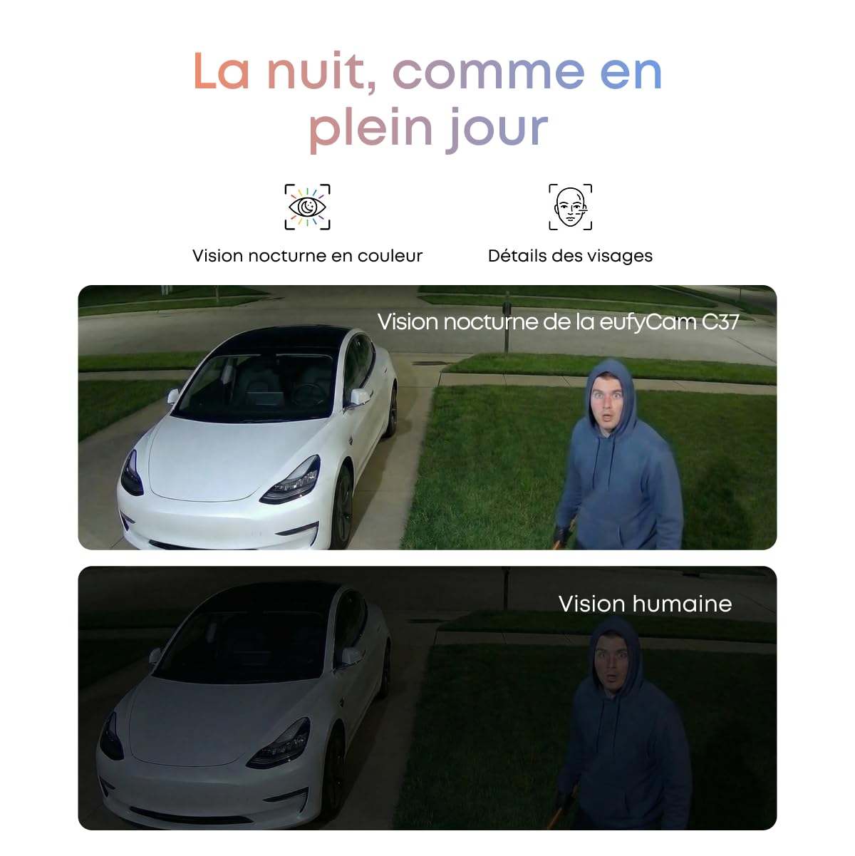 eufy Security eufyCam C37 2K Caméra Surveillance WiFi extérieur sans Fil | Caméra extérieure, suivi IA à 360° PTZ, énergie solaire, détection IA, sans frais, stockage local