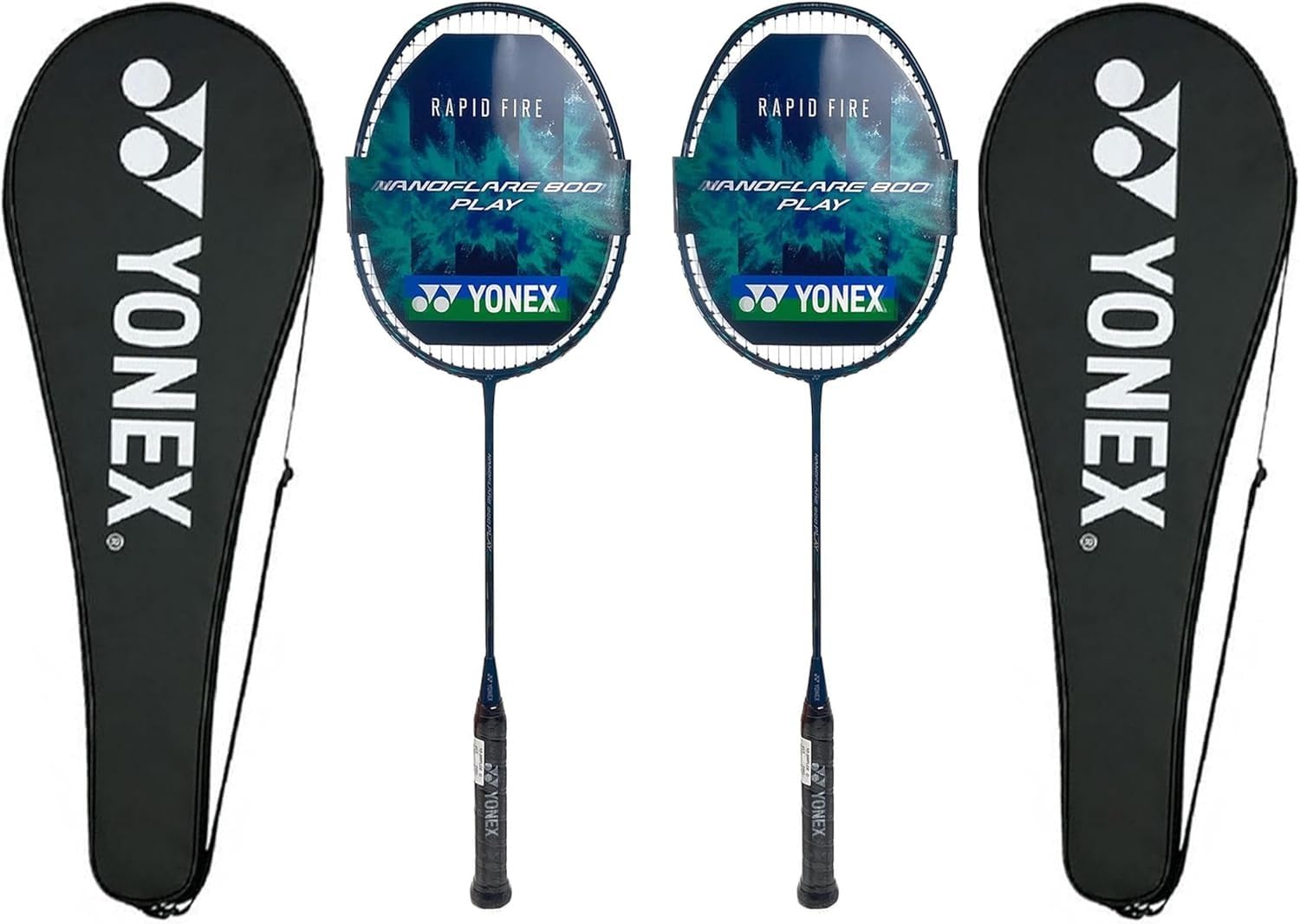 2X Yonex Nanoflare 800 Play (Deep Green) Pre Strung Badminton Racquet
