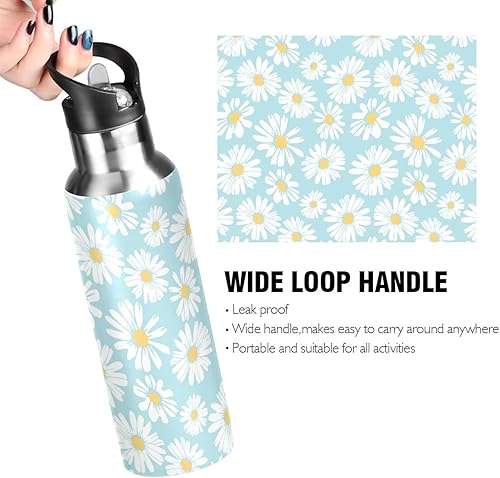 Vista 114 de París - Botella de agua para niños con tapa con pajilla, diseño de la Torre Eiffel París, botella de agua aislada de acero inoxidable a prueba