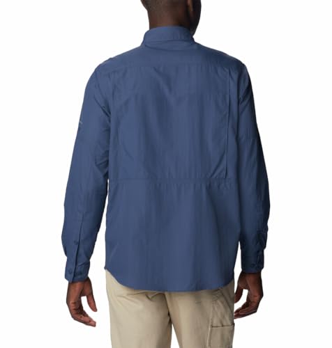 Image of Columbia Men Blue Omni Wick Silver Ridge2.0 Long Sleeve Hiking | Trekking | Camping | Safari Shirt, S