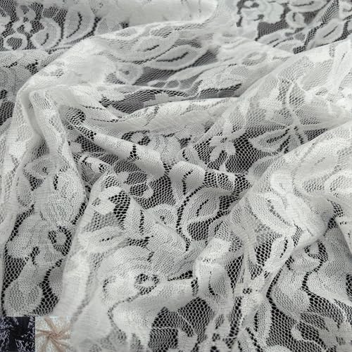 Texco Inc 60' Wide Nylon Spandex Floral Lace...