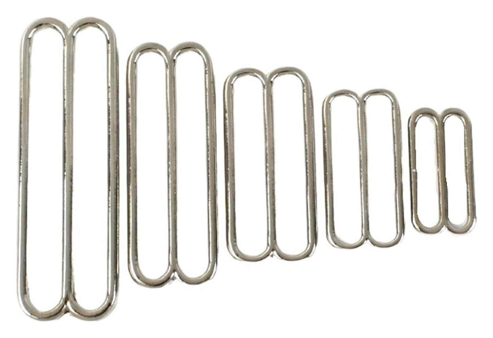 Metalowa regulowana klamra suwakowa, 5 szt. 20-50 mm Metalowe klamry regulacyjne Zapięcie biustonosza O-ring Suwaki Pasek Klamra Hak Pasek Akcesoria do szycia odzieży(Silver-triglide,30mm-20Pcs)