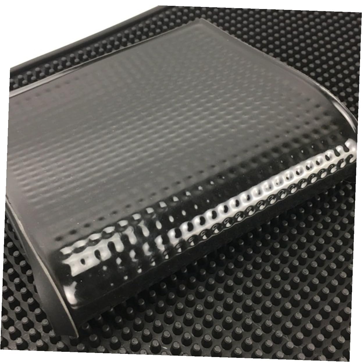Tappetino Bar in Silicone Nero Antiscivolo Drenaggio | Bar e Cucina, 1 Pezzo, Formato Rettangolare, Scanalature Profonde, Adatto a Tazze e Frutta