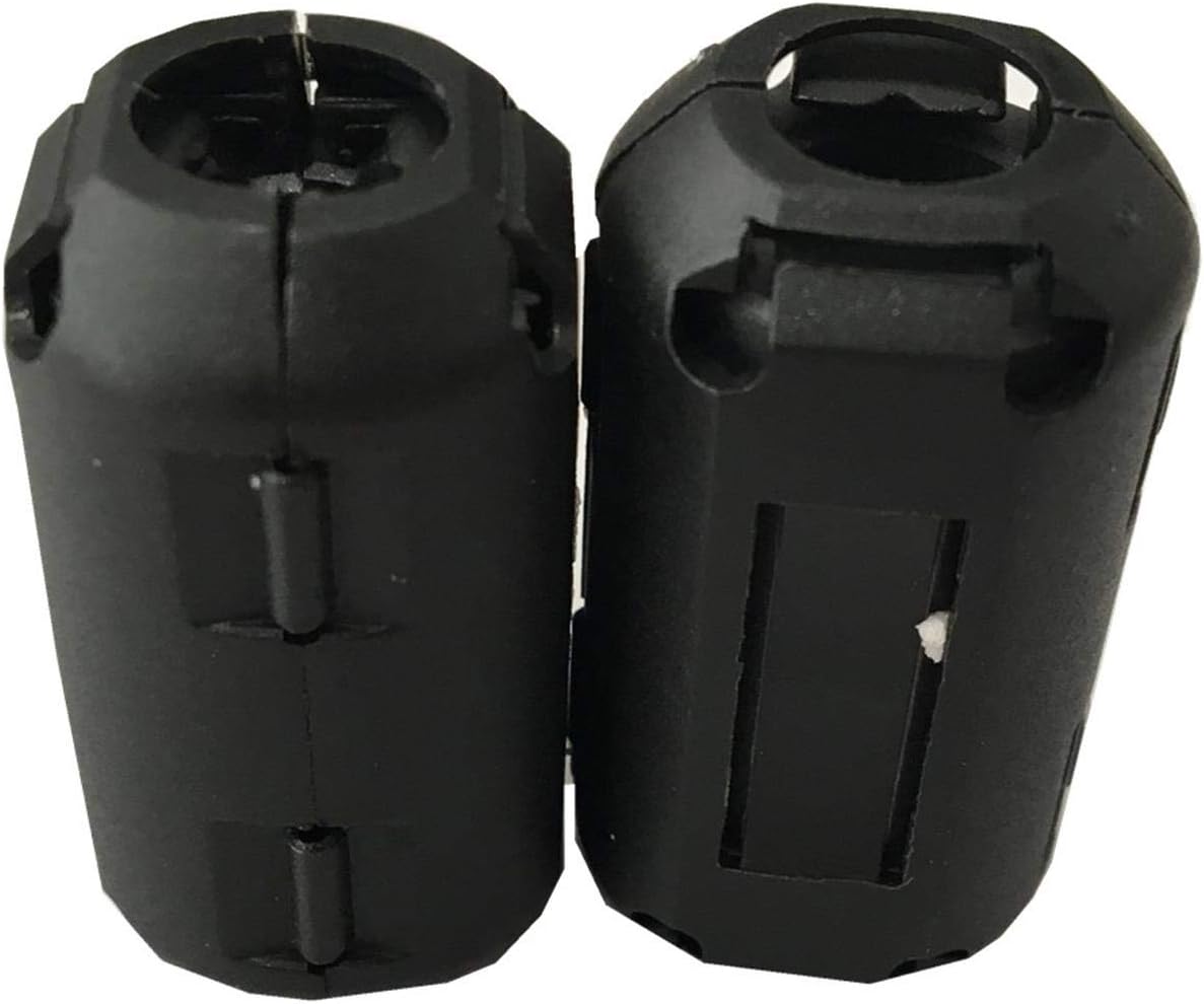 10pcs Inner 9mm 0.35'' Ferrite Clip Noise Filter Ferrite Bead Ferrite Clamps Chokes Ferrite Ring Ferrite Snap Black