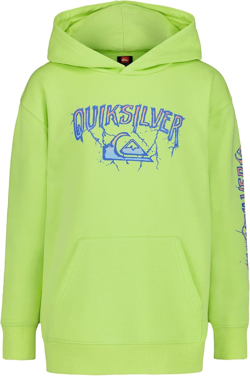 Quiksilver Sudadera con capucha para niño, forro polar suave y cómodo, bolsillo frontal